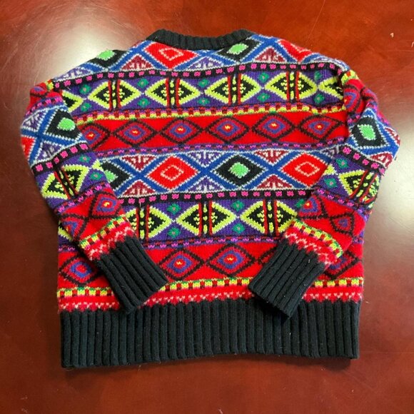 Polo Ralph Lauren Womens Colorblock Fair Isle Cashmere Wool Sweater (Small) - Picture 7 of 8